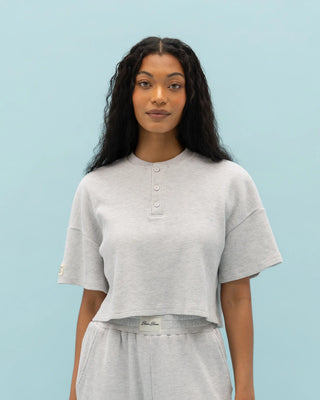 Short Sleeve Waffle Henley
