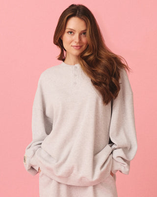 Long Sleeve Waffle Henley
