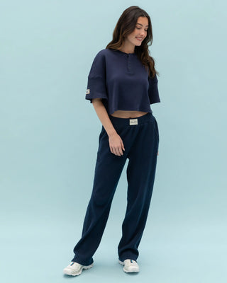 Short Sleeve Waffle Henley
