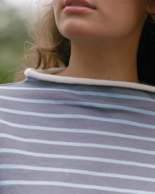 Short Sleeve Roll Neck Sweatshirt
