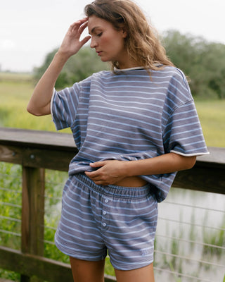 Striped Boxer Sweat Short
