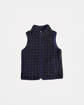 Plaid Fleece Vest
