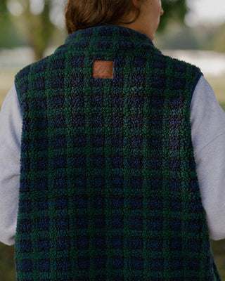 Plaid Fleece Vest
