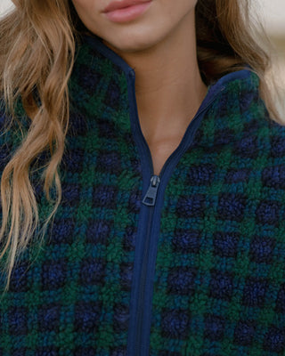 Plaid Fleece Full Zip Jacket
