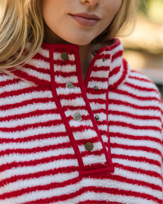 DAY 1   Striped Fleece Pullover
