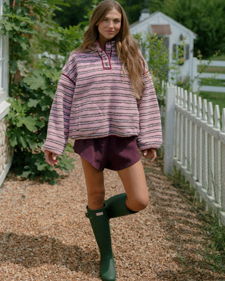 Striped Fleece Pullover
