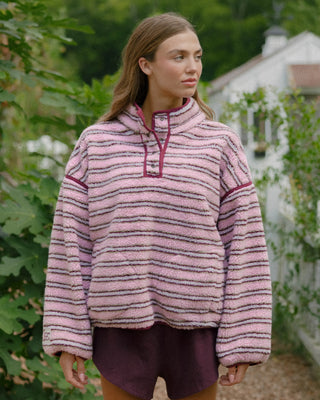 Striped Fleece Pullover
