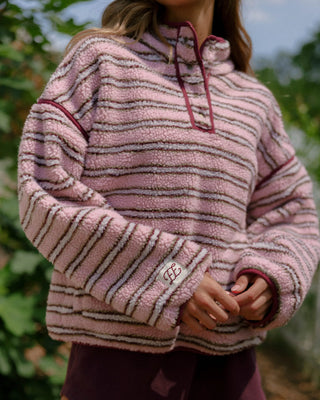 Striped Fleece Pullover
