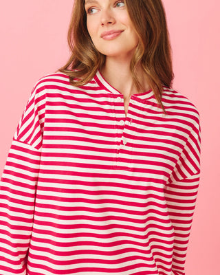 Long Sleeve Striped Henley
