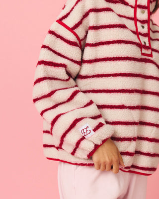 Striped Fleece Pullover
