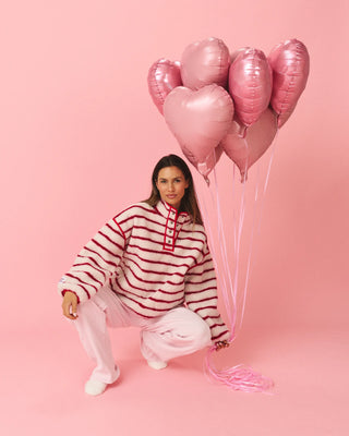 Striped Fleece Pullover
