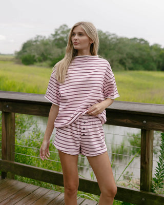 Striped Boxer Sweat Short
