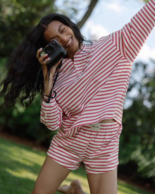 Striped Mini Shorts
