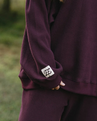 Long Sleeve Waffle Henley
