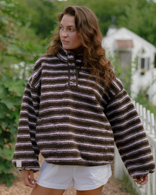 Striped Fleece Pullover
