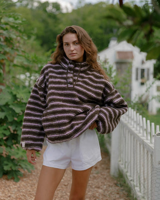Striped Fleece Pullover
