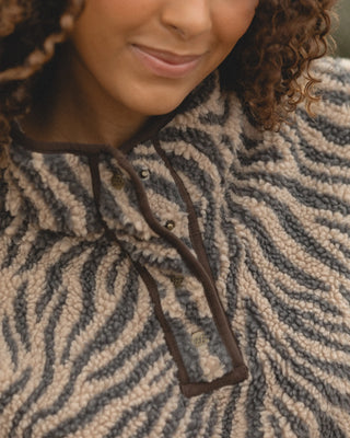 Zebra Fleece Pullover
