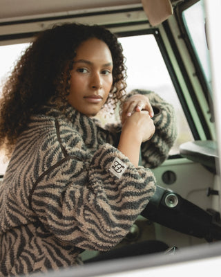 Zebra Fleece Pullover
